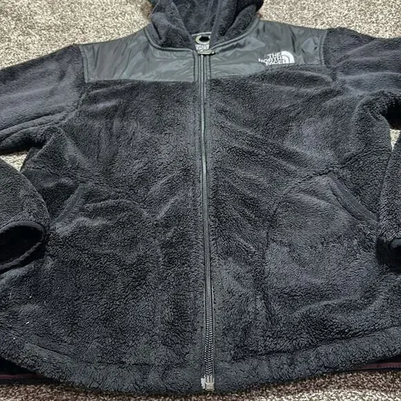 The North Face women’s Oslo zip up hoodie jacket fuzzy black Medium - Picture 6 of 12